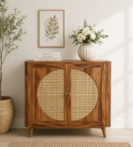 Vivaan Sheesham Wood Organizer Cabinet In Provincial Teak Finish
