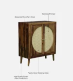 Vivaan Sheesham Wood Organizer Cabinet In Provincial Teak Finish - Image 9