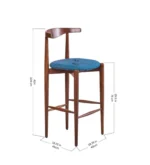 Vlvara Wooden Bar Stools in Warm Teak Finish (Set of 2) - Image 5