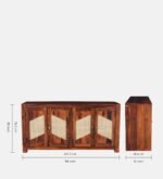 Walnut Heritage Wooden Display Cabinet - Image 6
