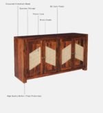 Walnut Heritage Wooden Display Cabinet - Image 8