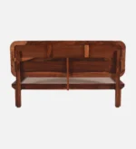 Welvorn Acacia Wood Queen Size Bed Without Storage in Wheat Walnut Finish - Image 4