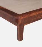 Welvorn Acacia Wood Queen Size Bed Without Storage in Wheat Walnut Finish - Image 6