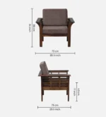 Weston Contemporary Single Seater Sofa with Plush Cushioning and Elegant Design - Image 5