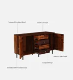Willow Oak Luxury Wooden Home Cabinet - Image 8