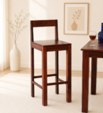 Worvik Solid Wood Bar Chairs in Natural Oak Finish (Set of 2)