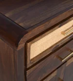 Yuvan Sheesham Wood Storage And Display Cabinet In Teak Finish - Image 4
