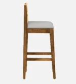 Zovian Solid Wood Bar Chairs in Elegant Walnut Finish (Set of 2) - Image 2