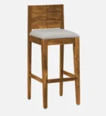 Zovian Solid Wood Bar Chairs in Elegant Walnut Finish (Set of 2) - Image 5