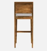 Zovian Solid Wood Bar Chairs in Elegant Walnut Finish (Set of 2) - Image 8