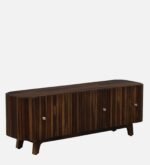 Planko Engineered Wood TV Cabinet with High Gloss Finish in Wenge - Image 2