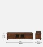 Homera Particle Board TV Cabinet with Soft Close Hinges in Sandy Beige - Image 5