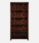 Driftola Mango Wood Book Rack with Rustic Distressed Finish and Iron Brackets - Image 4