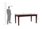 6 Seater Sheesham Wood Dining Table Set in Natural Finish for Dining Room - Image 3