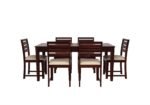 6 Seater Sheesham Wood Dining Table Set in Natural Finish for Dining Room - Image 5