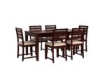 6 Seater Sheesham Wood Dining Table Set in Natural Finish for Dining Room - Image 6