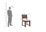 6 Seater Sheesham Wood Dining Table Set in Natural Finish for Dining Room - Image 4
