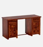 Alden Sheesham Wood Study Table in Scratch Resistant Provincial Teak Finish - Image 6