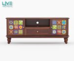 Alderon Sheesham Wood Entertainment TV Unit With Spacious Storage - Image 2