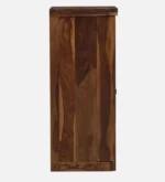 Aldrich Sheesham Wood Bar Cabinet in Scratch Resistant Smoked Oak Finish - Image 5