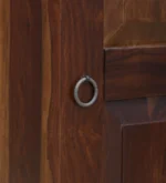 Aldrich Sheesham Wood Bar Cabinet in Scratch Resistant Smoked Oak Finish - Image 8