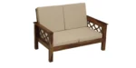 Alveron Modern Solid Sheesham Wood 2 Seater Sofa - Image 2