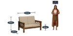 Alveron Modern Solid Sheesham Wood 2 Seater Sofa - Image 3