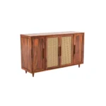 Artisan Sheesham Solid Wood Tall Cabinet with Spacious Shelves and Provincial Teak Finish - Image 5