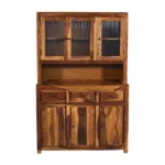 Arvessa Solid Sheesham Wood Designer Crockery Display Cabinet - Image 2