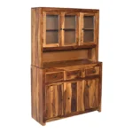 Arvessa Solid Sheesham Wood Designer Crockery Display Cabinet - Image 3