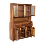 Arvessa Solid Sheesham Wood Designer Crockery Display Cabinet - Image 4