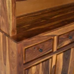 Arvessa Solid Sheesham Wood Designer Crockery Display Cabinet - Image 5
