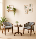 Ashford Sheesham Wood Coffee Table Set in Rustic Teak Finish With 2 Chairs