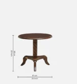 Ashford Sheesham Wood Coffee Table Set in Rustic Teak Finish With 2 Chairs - Image 3
