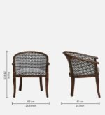 Ashford Sheesham Wood Coffee Table Set in Rustic Teak Finish With 2 Chairs - Image 8