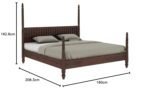 Ashton Sheesham Wood Bed Without Storage in Provincial Teak Finish - Image 5