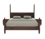 Ashton Sheesham Wood Bed Without Storage in Provincial Teak Finish - Image 6