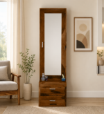 Aster Sheesham Wood Dresser with Mirror in Provincial Teak Finish