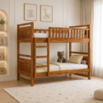 Asteron Solid Wood Twin Over Twin Bunk Bed