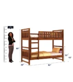 Asteron Solid Wood Twin Over Twin Bunk Bed - Image 3
