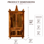 Zivara Solid Sheesham Wood Temple with Elegant Indian Craftsmanship - Image 2