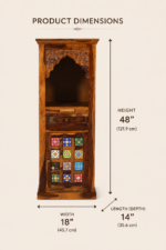 Avanta Solid Sheesham Wood Temple with Traditional Decorative Design - Image 2