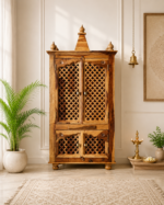Zivara Solid Sheesham Wood Temple with Elegant Indian Craftsmanship