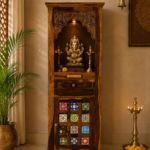 Avanta Solid Sheesham Wood Temple with Traditional Decorative Design