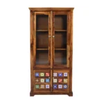 Avelique Solid Sheesham Wood Designer Crockery Cupboard - Image 3