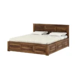 Bergamo Sheesham Wood Bed with Box Storage - Image 5