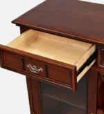 Blackwell Sheesham Wood Bar Cabinet in Scratch Resistant Sable Brown Finish - Image 2