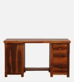 Bradford Study Table in Natural Sheesham Wood with Distressed Finish - Image 5