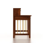 Braxton Sheesham Wood Study Table in Scratch Resistant Golden Oak Finish - Image 3