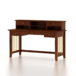 Braxton Sheesham Wood Study Table in Scratch Resistant Golden Oak Finish - Image 4